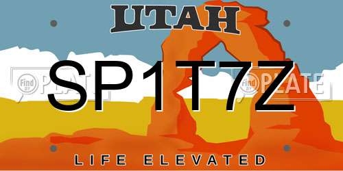 SP1T7Z Utah License Plate