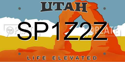 SP1Z2Z Utah License Plate