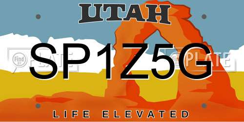 SP1Z5G Utah License Plate