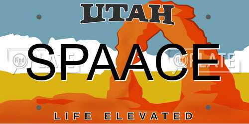 SPAACE Utah License Plate