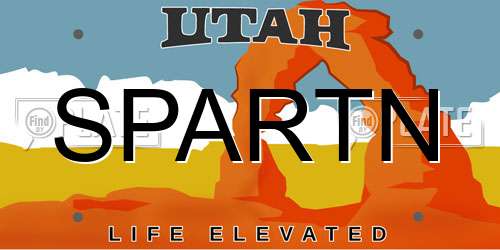 SPARTN Utah License Plate