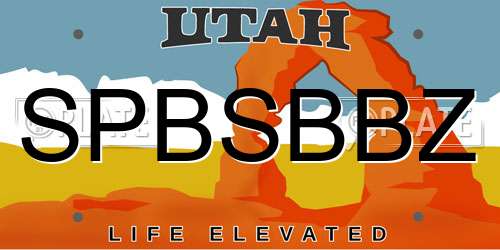 SPBSBBZ Utah License Plate