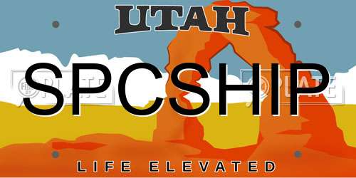SPCSHIP Utah License Plate