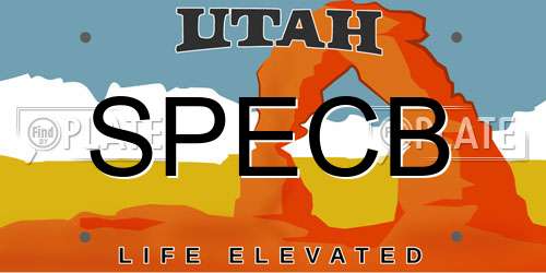 SPECB Utah License Plate