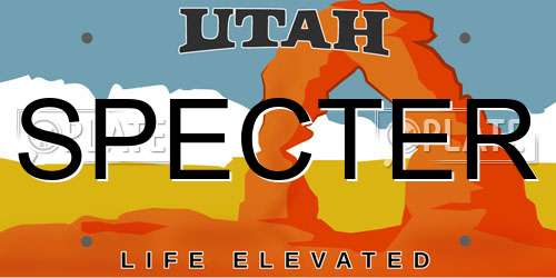SPECTER Utah License Plate
