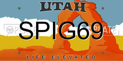 SPIG69 Utah License Plate