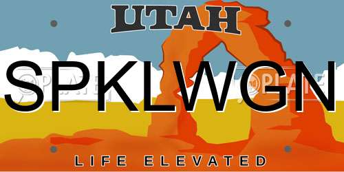 SPKLWGN Utah License Plate