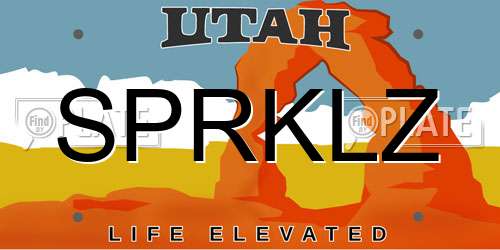 SPRKLZ Utah License Plate