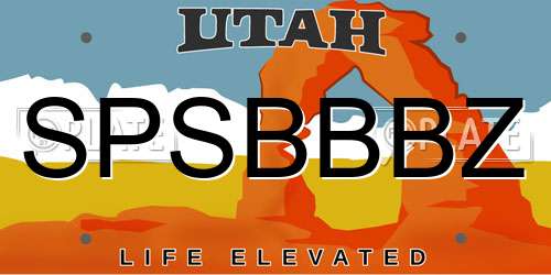 SPSBBBZ Utah License Plate