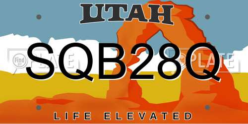 SQB28Q Utah License Plate