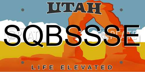 SQBSSSE Utah License Plate