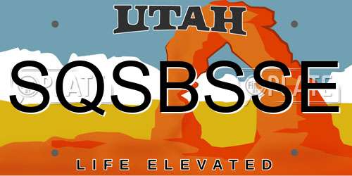 SQSBSSE Utah License Plate