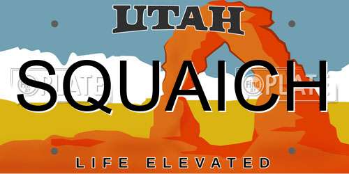 SQUAICH Utah License Plate