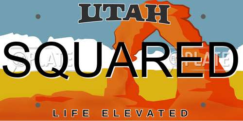 SQUARED Utah License Plate