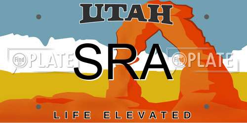 SRA Utah License Plate