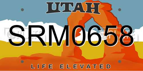 SRM0658 Utah License Plate