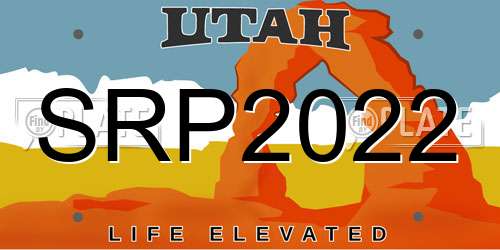 SRP2022 Utah License Plate