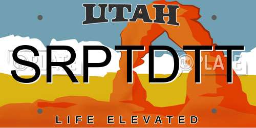 SRPTDTT Utah License Plate