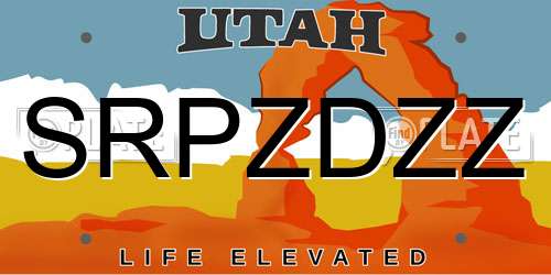 SRPZDZZ Utah License Plate