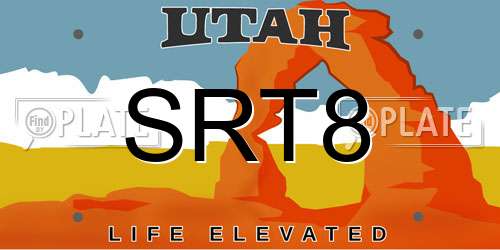 SRT8 Utah License Plate