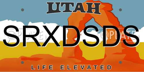 SRXDSDS Utah License Plate