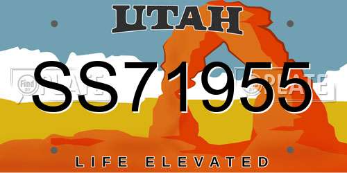 SS71955 Utah License Plate