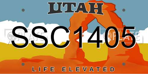 SSC1405 Utah License Plate