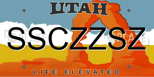 SSCZZSZ Utah License Plate