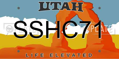 SSHC71 Utah License Plate