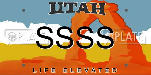 SSSS Utah License Plate