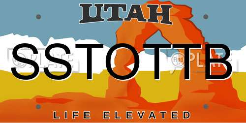 SSTOTTB Utah License Plate
