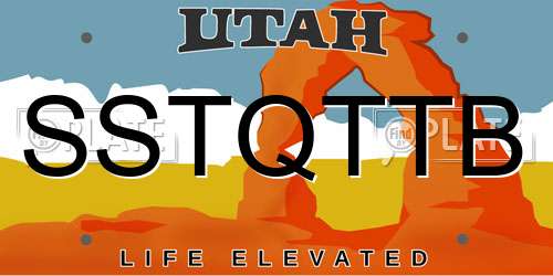 SSTQTTB Utah License Plate