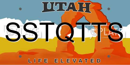 SSTQTTS Utah License Plate