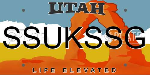 SSUKSSG Utah License Plate
