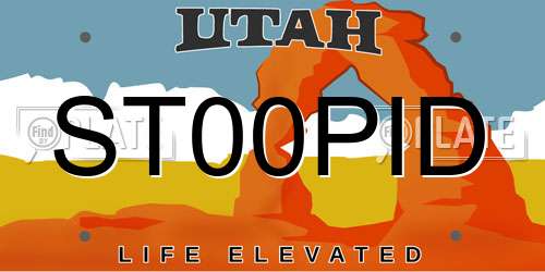 ST00PID Utah License Plate