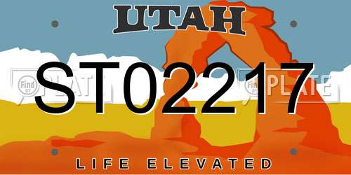 ST02217 Utah License Plate