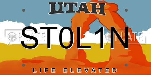 ST0L1N Utah License Plate