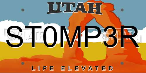 ST0MP3R Utah License Plate