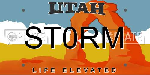 ST0RM Utah License Plate