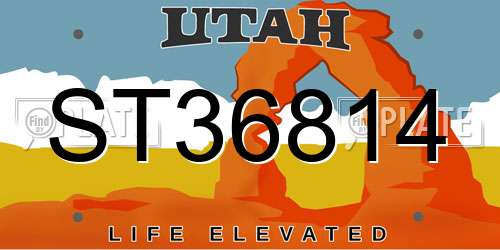 ST36814 Utah License Plate