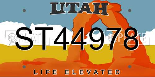 ST44978 Utah License Plate