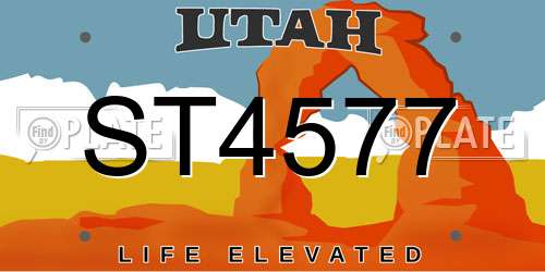 ST4577 Utah License Plate