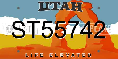 ST55742 Utah License Plate