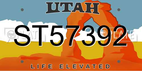 ST57392 Utah License Plate