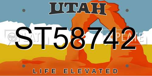ST58742 Utah License Plate