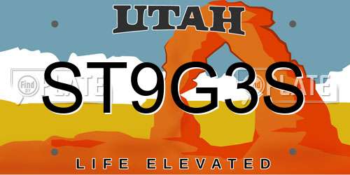 ST9G3S Utah License Plate
