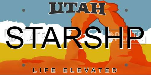 STARSHP Utah License Plate