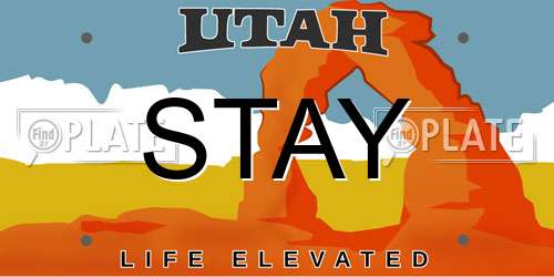 STAY Utah License Plate