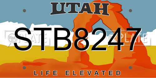 STB8247 Utah License Plate