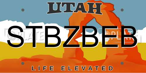 STBZBEB Utah License Plate